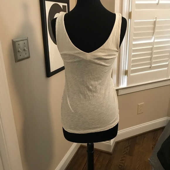 J. Crew White Sequined tank Small - Picture 6 of 16